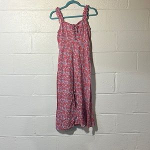 Floral dress with slit